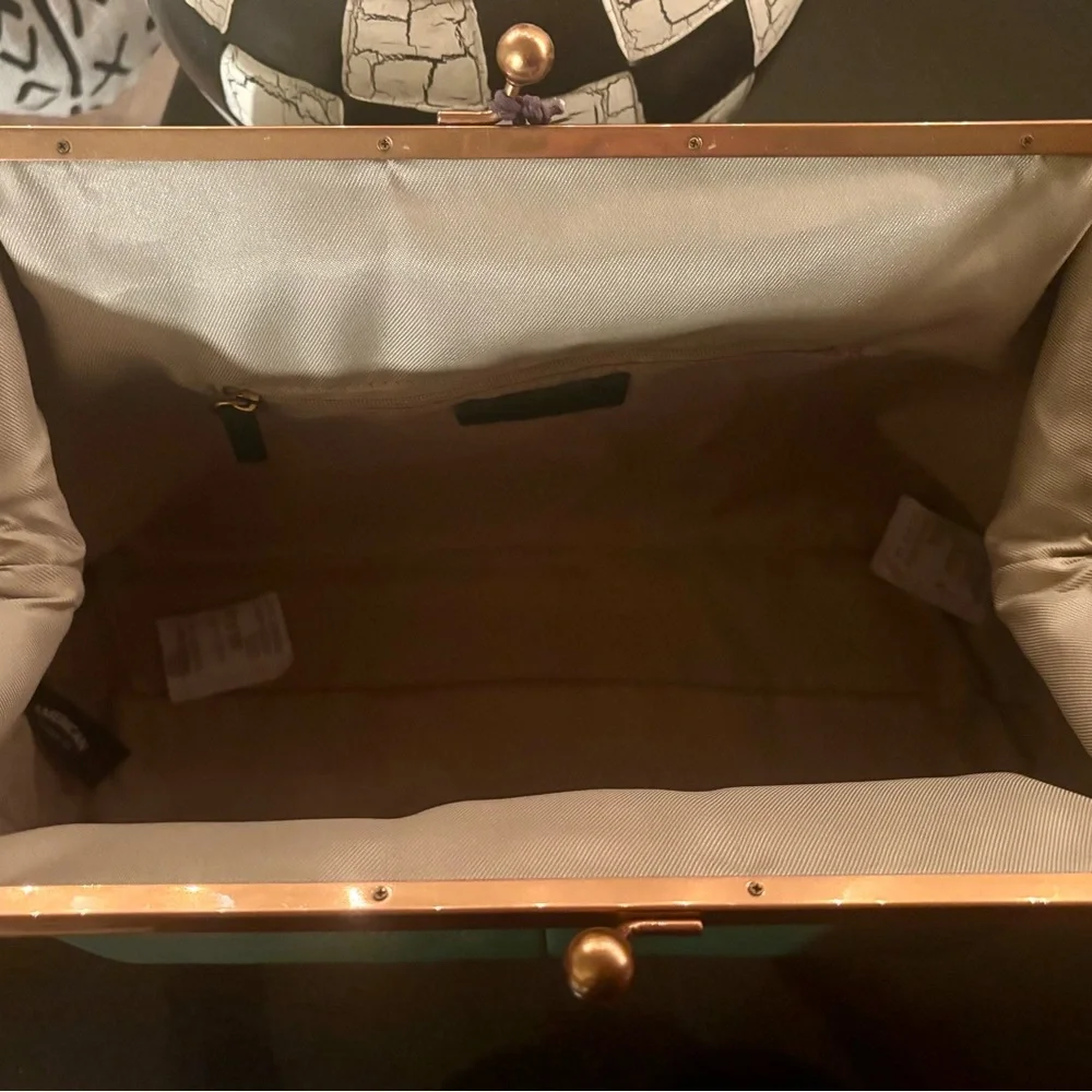 American Leather Co Grace Oversized Clutch NWT - Picture 11 of 14